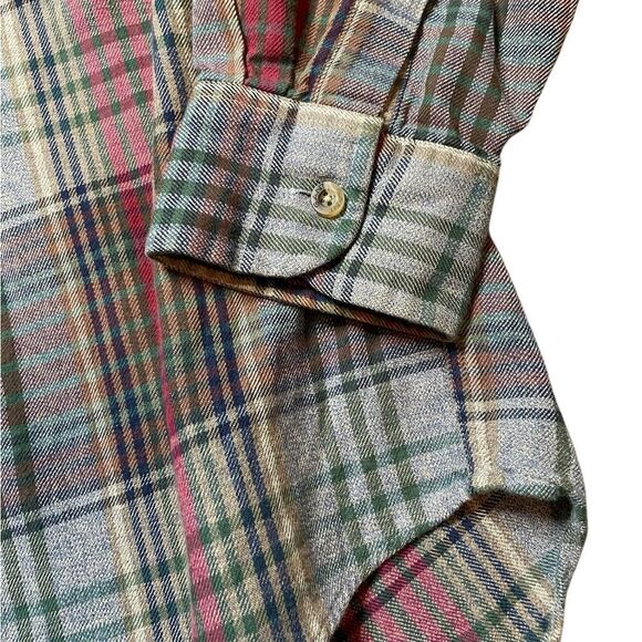 GANT Coastal Twill Long Sleeve Button Down Plaid Shirt Size Medium - Picture 6 of 7